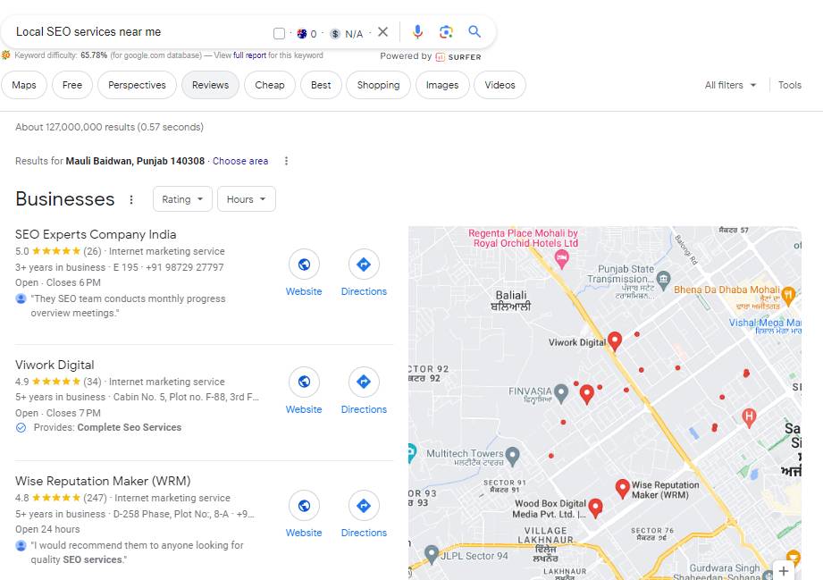 affordable local seo services near me