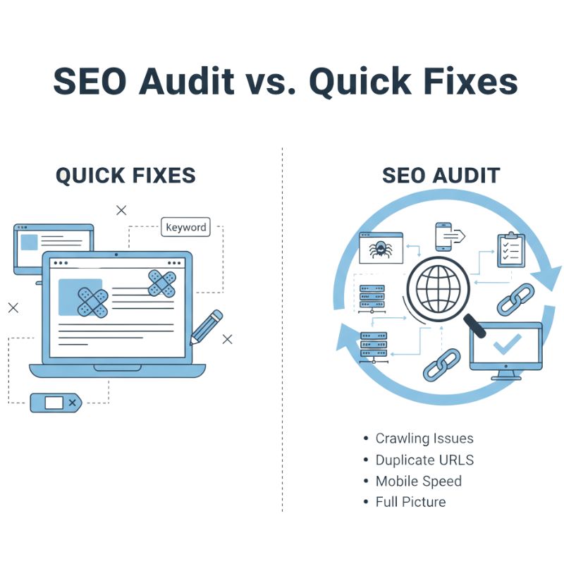 SEO Audit vs. Quick Fixes